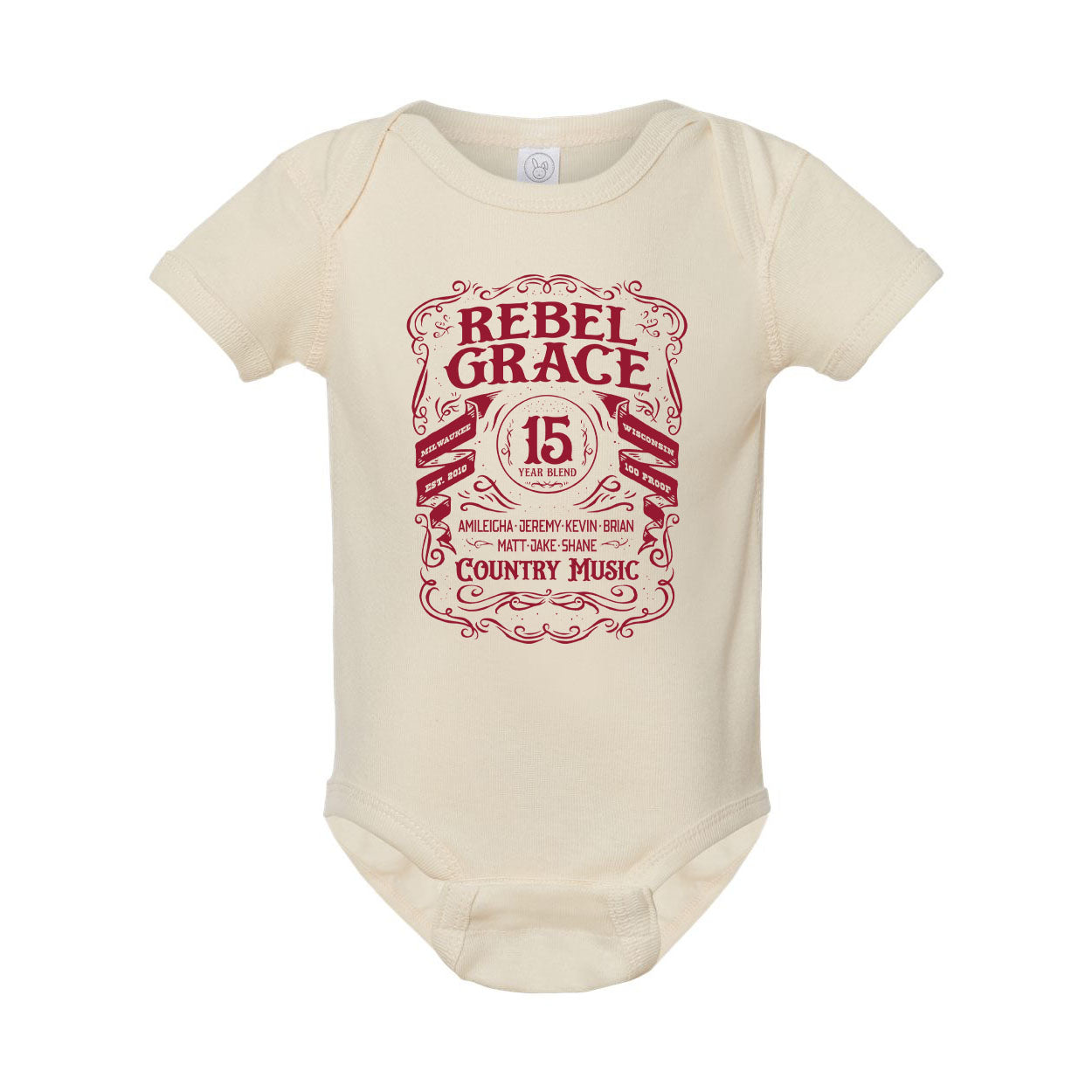 REB - REBEL GRACE BABY CREAM ONESIES