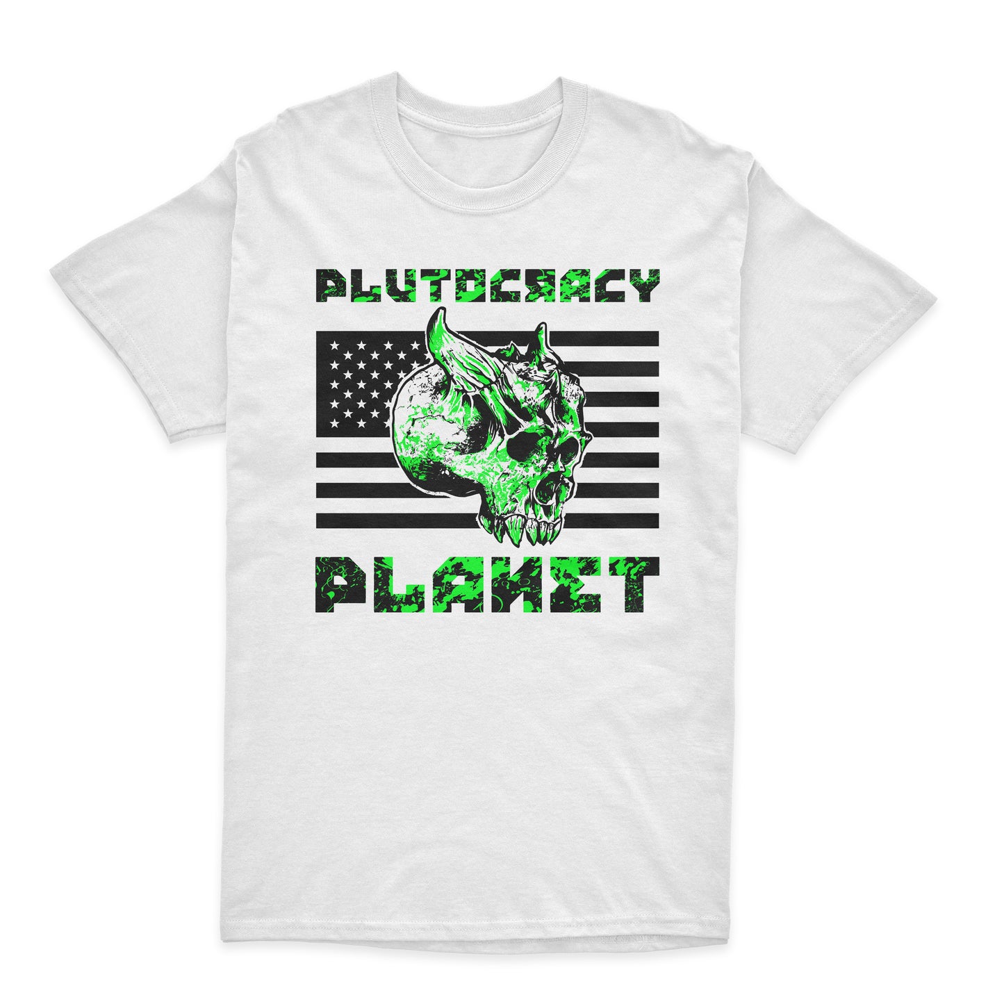 PP-Plutocracy Planet White T-shirt