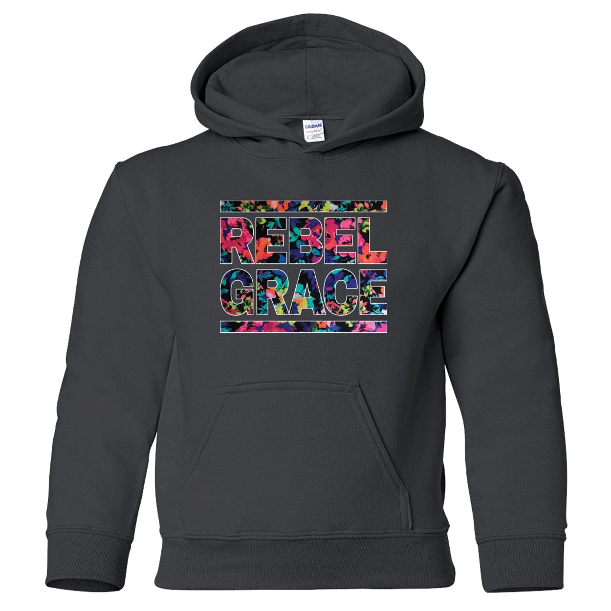 REB - REBEL GRACE FLORAL YOUTH HOODIE