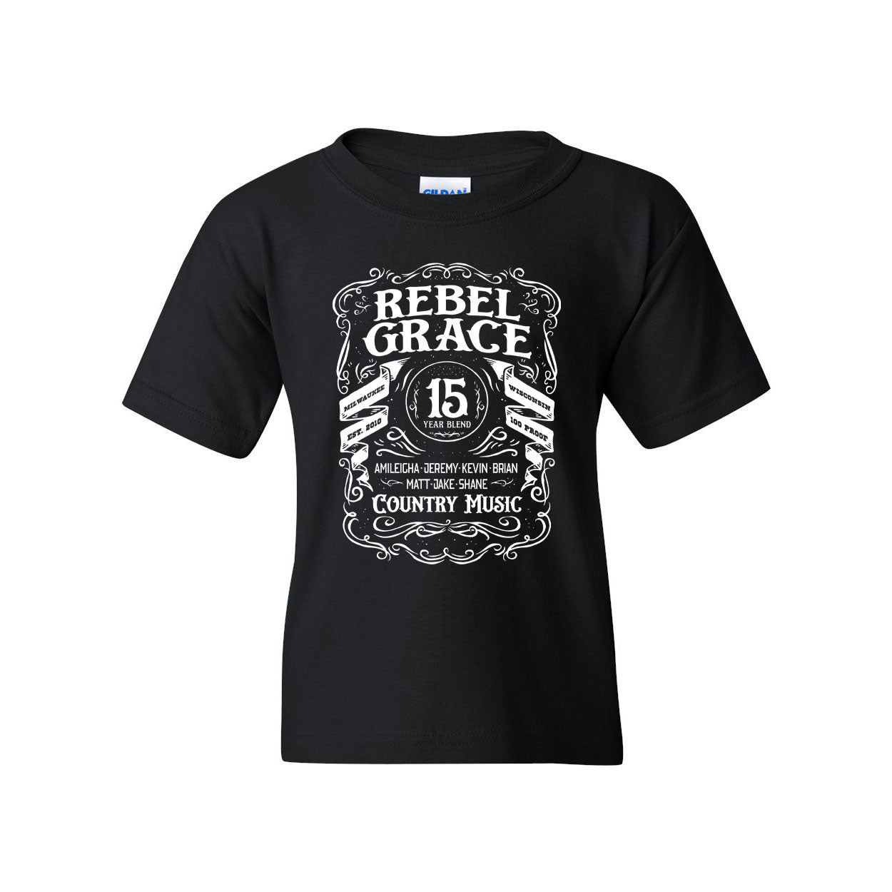REB - REBEL GRACE YOUTH BLACK TEE