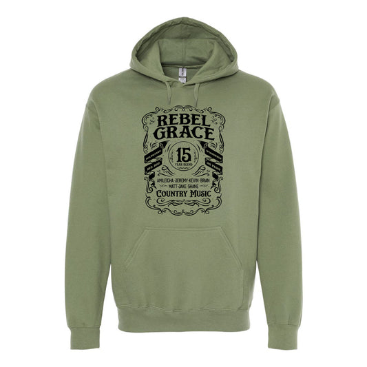 REB - REBEL GRACE ADULT MILITARY GREEN HOODIE