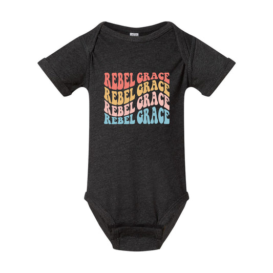 REB - REBEL GRACE BABY GREY ONESIES