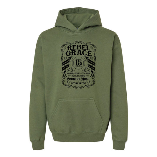 REB - REBEL GRACE YOUTH MILITARY GREEN HOODIE